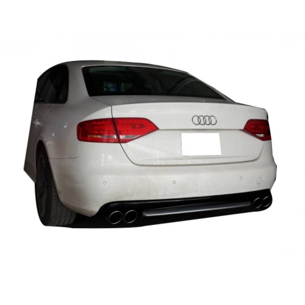 Audi A4 B8 2008 - 2012 S4 Arka Tampon Eki - Difüzör ( Plastik)